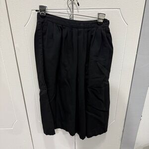 Vintage Julane New York Black Pleated Mini Skirt